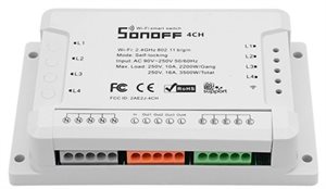 Bild av Strömbrytare på/av, WiFi, 4 kanaler, Sonoff 4CH R2
