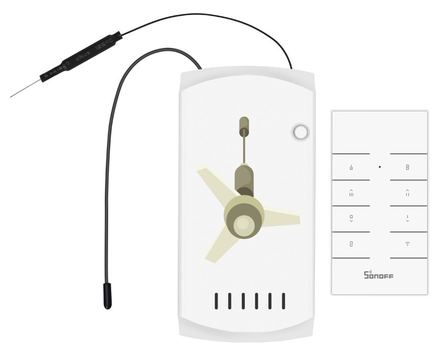 Product Image for Styrenhet för takfläkt, WiFi, RF, Sonoff iFan04-H