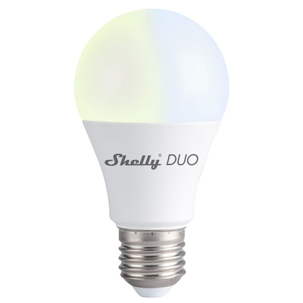 Bild av Lampa, LED, WiFi, E27, dimbar, färgtemperatur, Shelly DUO WW/CW
