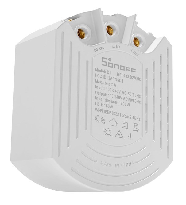 Product Image for Fjärrströmbrytare dimmer, WiFi, Sonoff D1