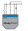 Bild av Infälld dimmer, 1 kanal, kompakt, WiFi, Shelly Dimmer 2