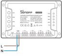 Bild av Strömbrytare på/av, WiFi, RF, 4 kanaler (Pro, R3), Sonoff 4CH Pro R3