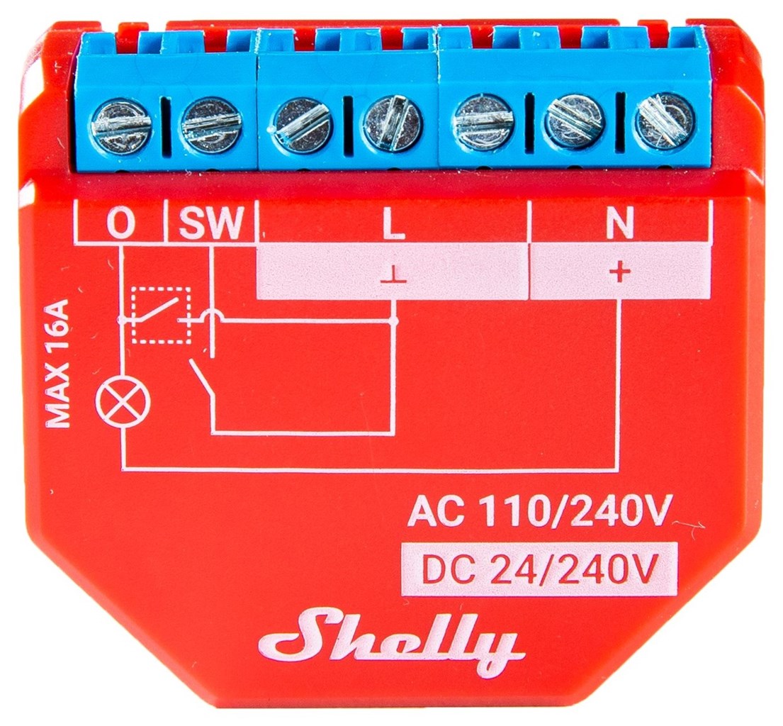 Product Image for Infälld strömbrytare, en kanal, effektmätning, WiFi, Bluetooth, mJS, Shelly Plus 1PM