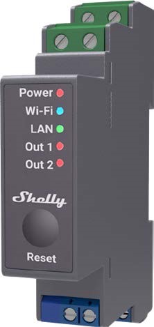 Product Image for Strömbrytare x 2, DIN, WiFi/LAN, Shelly Pro 2