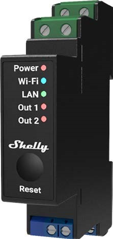 Product Image for Strömbrytare x 2, DIN, Effektmätning, WiFi/LAN,Shelly Pro 2PM