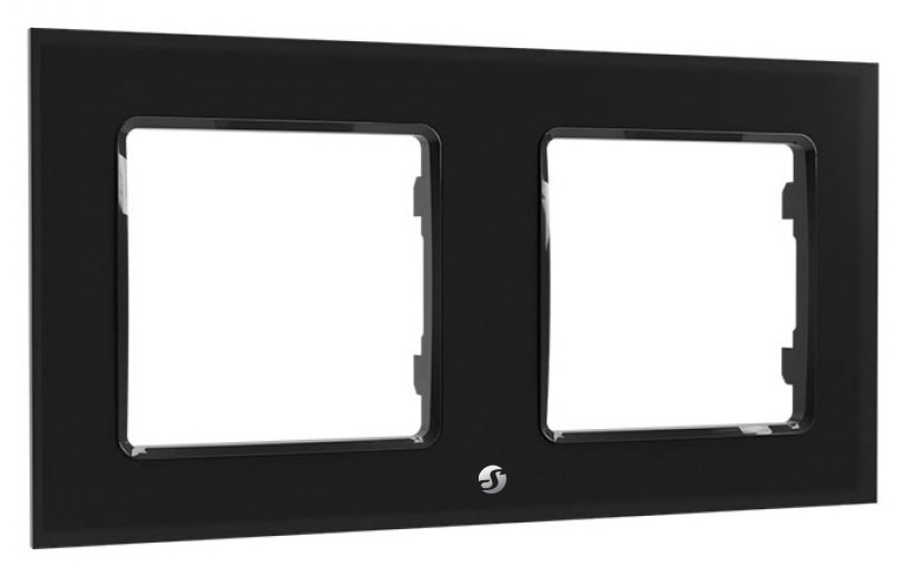Product Image for Ram till väggströmbrytare, x2, Svart, Shelly Wall Switch Frame x2 Black
