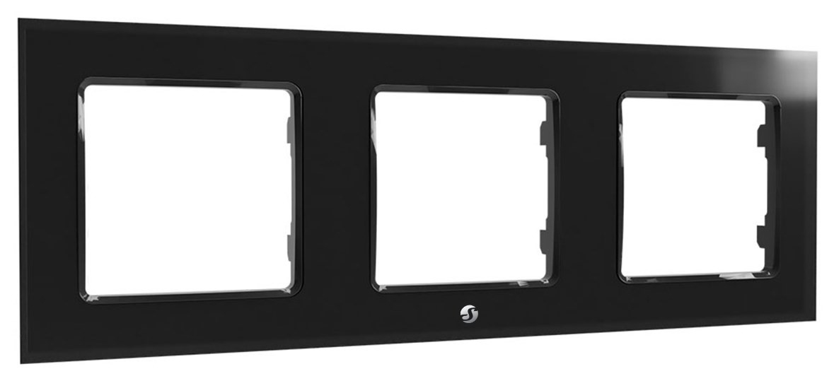 Product Image for Ram till väggströmbrytare, x3, Svart, Shelly Wall Switch Frame x3 Black