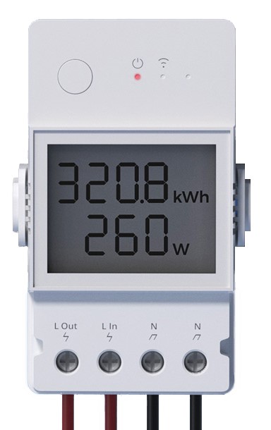 Product Image for Strömbrytare på/av, LCD, Effektmätare, 16A, WiFi, Sonoff POW16 R3 Elite