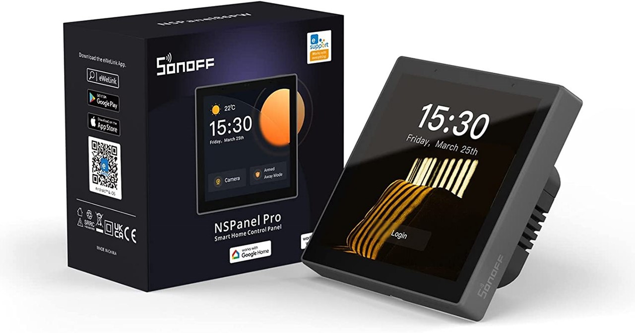 Product Image for Smart kontrollenhet, Svart, Wifi, Zigbee, Sonoff NSPanel Pro Black