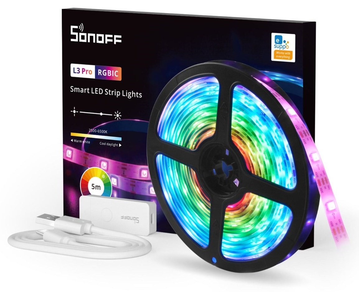 Product Image for Led-list, WiFi, BT, RGBA, Sonoff L3 Pro RGBIC