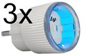 Bild av 3 x Liten fjärrströmbrytare (plugg), energimätning, WiFi, Shelly Plug S