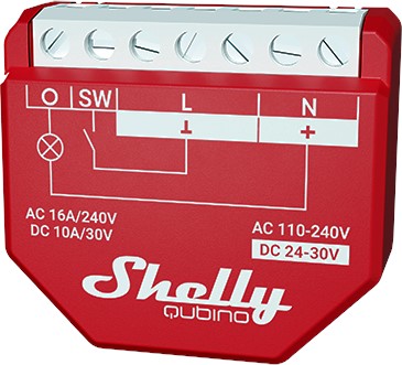 Product Image for Strömbrytare, Z-Wave, effekt, 1 kanal, Shelly Qubino Wave 1PM
