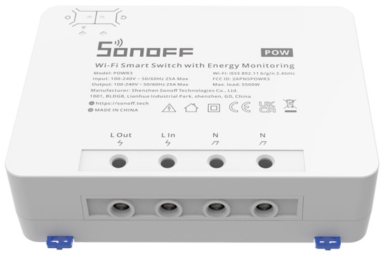 Product Image for Kraftfull strömbrytare, energimätning, WiFi, DIN, Sonoff POWR3