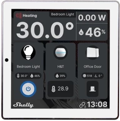 Product Image for Skärm med strömbrytare, Vit, WiFi, Shelly Wall Display