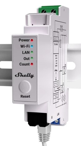 Product Image for Effektmätare, 2 x 50A, Wifi, Shelly Pro EM