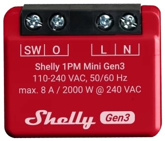 Product Image for Strömbrytare, Extremt liten, effekt, Shelly Plus 1PM Mini Gen 3