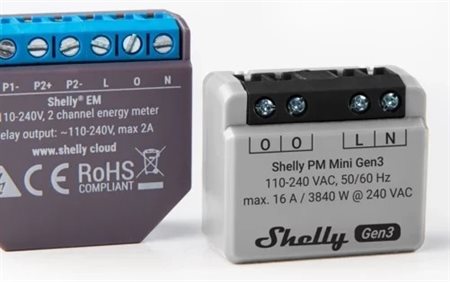 Effektmätare, Extremt liten, Shelly Plus PM Mini Gen 3 - StyraHem
