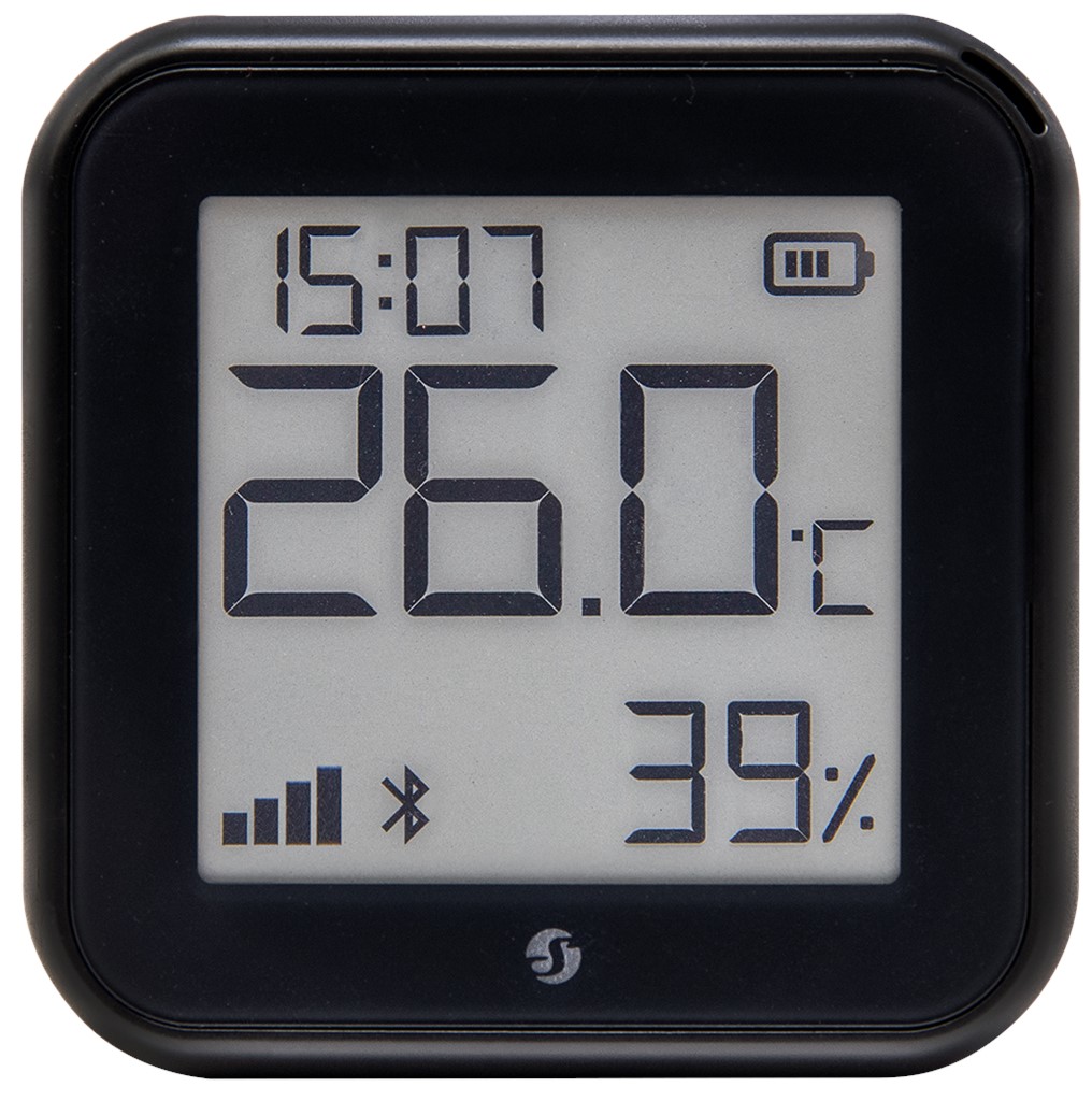 Product Image for Termometer och luftfuktighet, Svart, WiFi, BLU, Skärm, Shelly Plus H&T Gen 3 Black