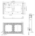 Bild av Ram, 2 fack, Svart, Sonoff Switch frame 2-gang black