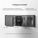 Bild av Ram, 3 fack, Svart, Sonoff Switch frame 3-gang black