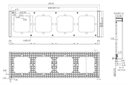 Bild av Ram, 4 fack, Svart, Sonoff Switch frame 4-gang black