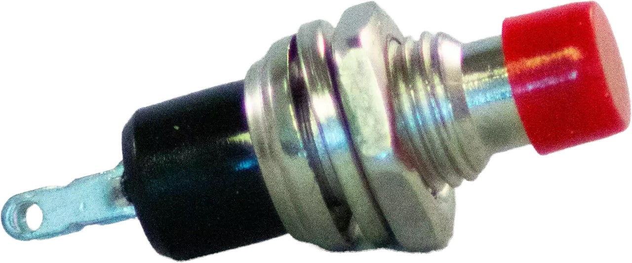 Product Image for Tryckknapp, 7mm, NC, Röd