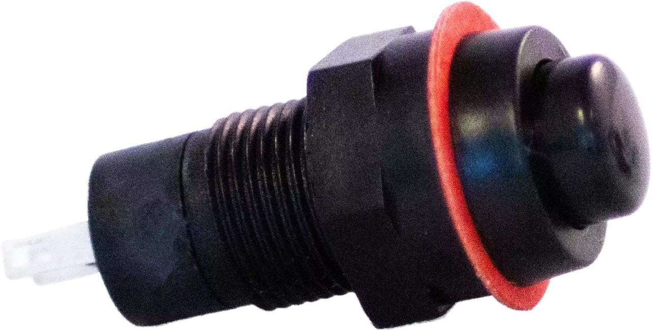 Product Image for Tryckknapp, 10mm, Svart