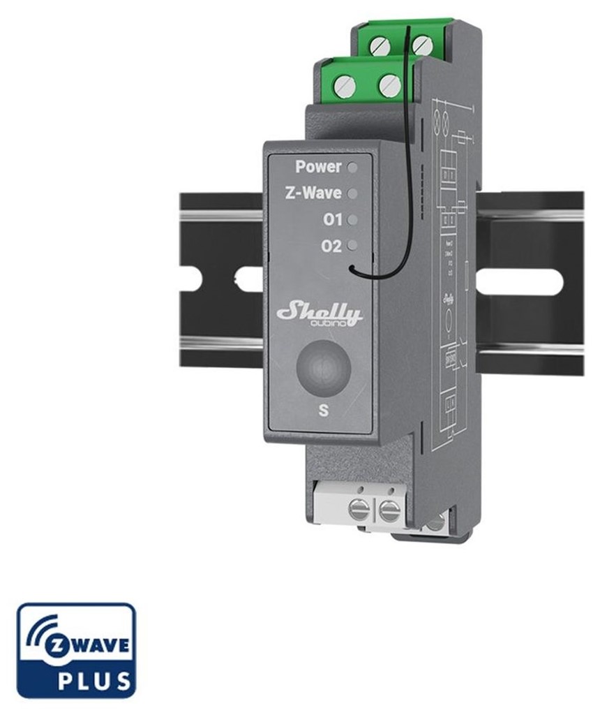Product Image for Strömbrytare, Z-wave, 2 kanaler, Shelly Qubino Wave Pro 2