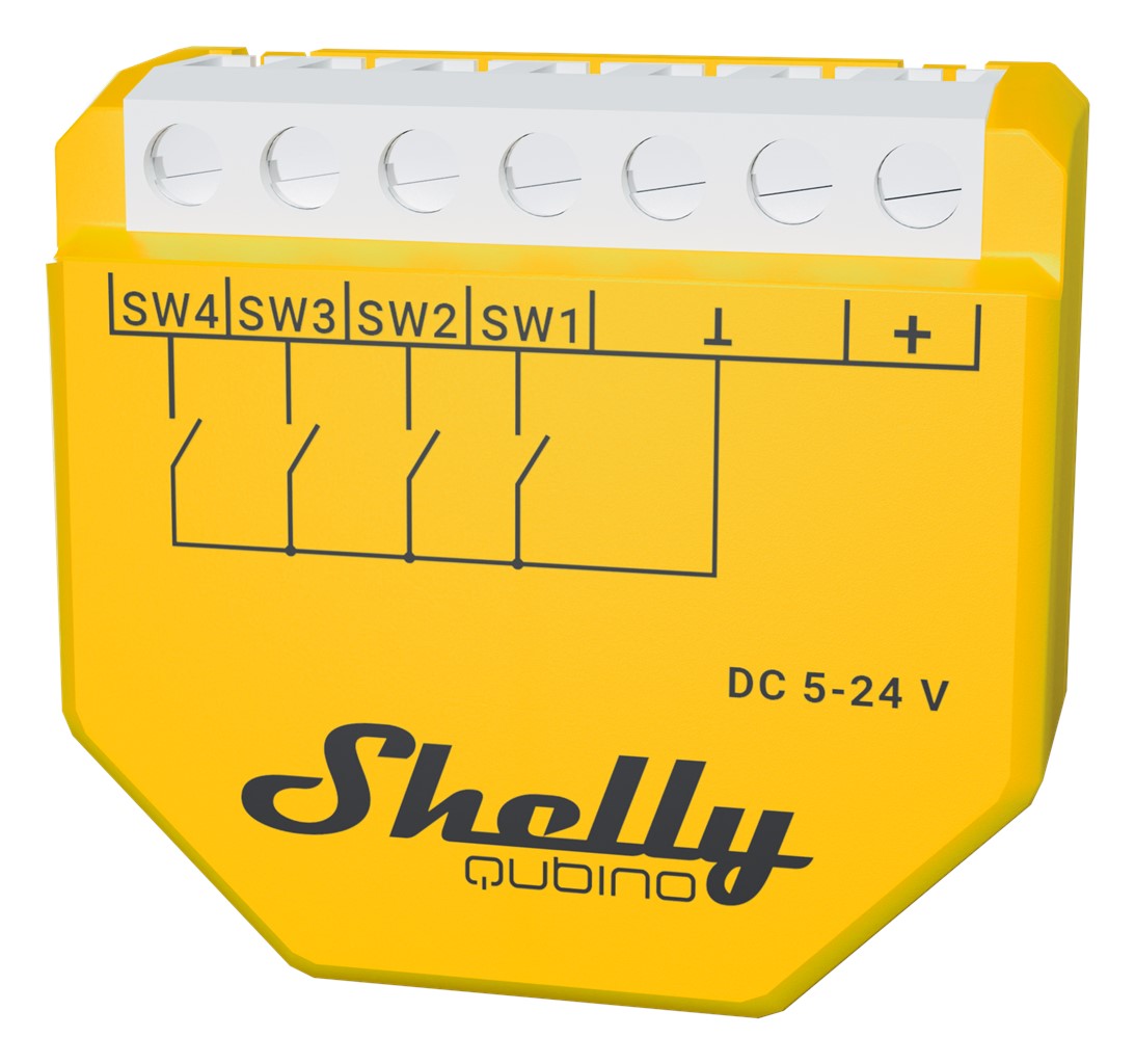 Product Image for Infälld sändare, 4 kanaler, Z-wave, Shelly Qubino Wave i4 DC