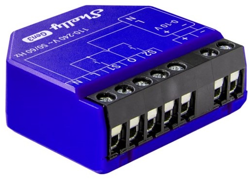 Product Image for Dimmer, 0/1-10V, WiFi, BLU, G3, Shelly Plus G3 Dimmer 0/1-10V PM