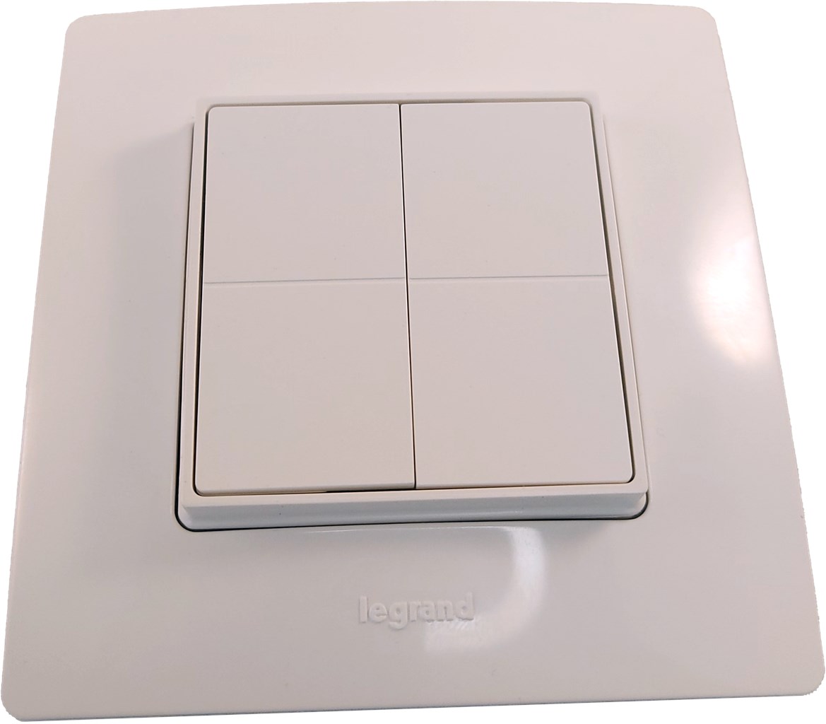 Product Image for Väggströmbrytare, Niloe, batteri, 4 knappar
