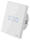 Bild av Smart väggströmbrytare, WiFi+RF, Touch, Vit m ram, 3 kanaler