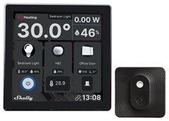 Bild av Väggskärm + termometer, Svart, WiFi, Shelly Wall Display 