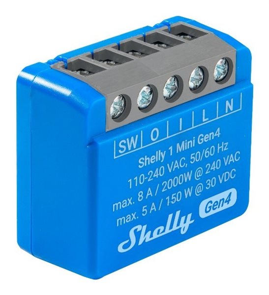 Bild av Infälld strömbrytare, Liten, WiFi, Zigbee, Shelly Mini 1 Gen4