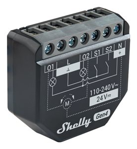 Bild av Infälld strömbrytare, 2 kanaler, Effektmätning, WiFi, Zigbee, Shelly 2PM Gen4