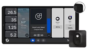 Bild av Stor väggskärm + termometer, Svart, WiFi, Shelly Wall Display X2