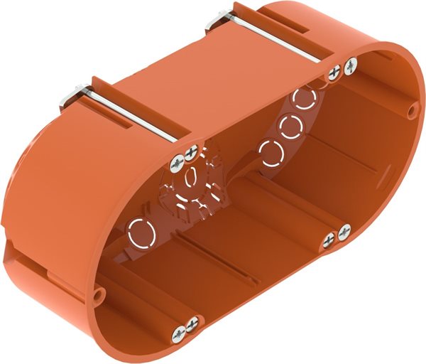 Bild av Multidosa dubbel för eftermontering, c/c 71 mm, 47 mm djup, orange, OBO HG 47-DV