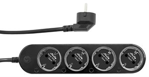 Bild av Grenuttag, Wifi/BLU/Matter/Zigbee, Svart, Shelly Power Strip Gen4