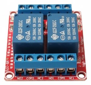 Bild av Reläkort, 2 kanaler, 12V, skruvterminal