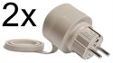 Bild av 2 x Utomhuskontakt, Effektmätning, WiFi, Matter, Shelly Outdoor Plug S Gen3