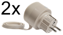 Bild av 2 x Utomhuskontakt, Effektmätning, WiFi, Matter, Shelly Outdoor Plug S Gen3
