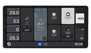 Bild av Stor väggskärm + termometer, Svart, WiFi, Shelly Wall Display X2i