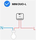 Bild av Strömbrytare, 2 kanaler, Zigbee, Utan nolla, Sonoff MINI DUO-L