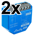Bild av Infälld strömbrytare, 2-pack, WiFi, Zigbee, Matter, 16A, potentialfritt relä, Shelly 1 Gen4