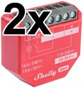 Bild av Infälld strömbrytare, 2-pack, Effektmätning, WiFi, Zigbee, Bluetooth, Matter, Shelly 1PM Gen4