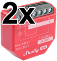 Bild av Infälld strömbrytare, 2-pack, Effektmätning, WiFi, Zigbee, BLU, Matter, Shelly 1PM Gen4