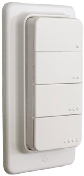Bild av Fjärrkontroll, 4 knappar, Bluetooth & Zigbee, Shelly BLU RC Button 4 ZB White