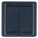 Bild av Väggströmbrytare, BLU, Zigbee, 4 knappar, svart, Shelly BLU Wall Switch 4 ZB