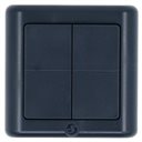 Bild av Väggströmbrytare, Bluetooth/Zigbee, 4 knappar, Shelly BLU Wall Switch 4 ZB