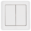 Bild av Väggströmbrytare, BLU, Zigbee, 4 knappar, vit, Shelly BLU Wall Switch 4 ZB